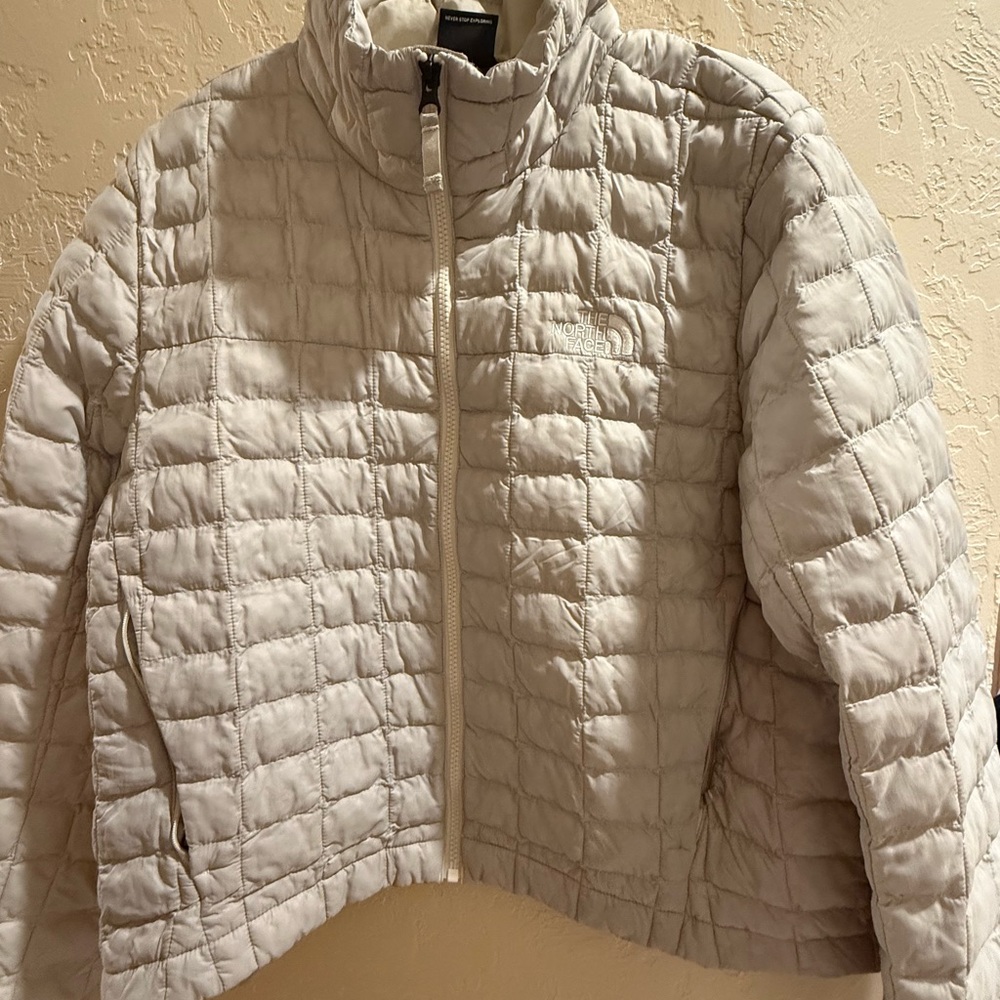 The North Face Women's Light Gray Puffer Jacket